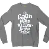 Ek Gaon Mein Ek Kissan Raghu Thatha Men/Unisex Long Sleeve Sweatshirt in Graphite Heather Color