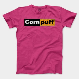 Cornpuff Men/Unisex T-Shirt in Heather Heliconia Color