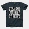 Straight Outta St. Bedes Men/Unisex T-Shirt in Heather Navy Color