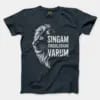 Singam Singuladhan Varum Men/Unisex T-Shirt in Heather Navy Color