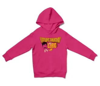 Kadupethuraru My Lord Unisex Youth Hoodie in Heliconia Color