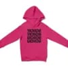 Yachacha Yachacha, Gachacha Gachacha - Black Unisex Youth Hoodie in Heliconia Color