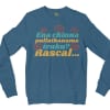 Ena Chinna Pulla Thanama Iruku Rascal Men/Unisex Long Sleeve T-Shirt in Indigo Blue Color