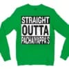 Straight Outta Pachaiyappa's Men/Unisex Long Sleeve Sweatshirt in Irish Green Color