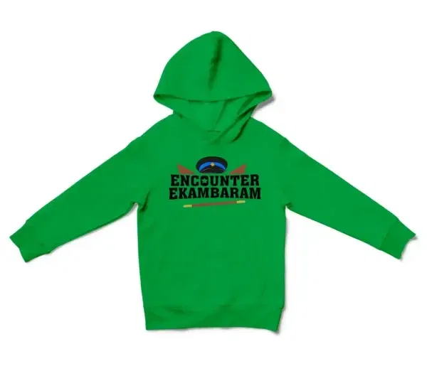 Encounter Ekambaram Unisex Youth Hoodie in Irish Green Color