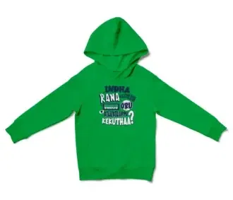 Indha Rana Kalathulayum Unakku Oru Kilukiluppu Kekuthaa Unisex Youth Hoodie in Irish Green Color