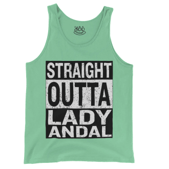 Straight Outta Lady Andal Men/Unisex Tank Top in Island Reef Color