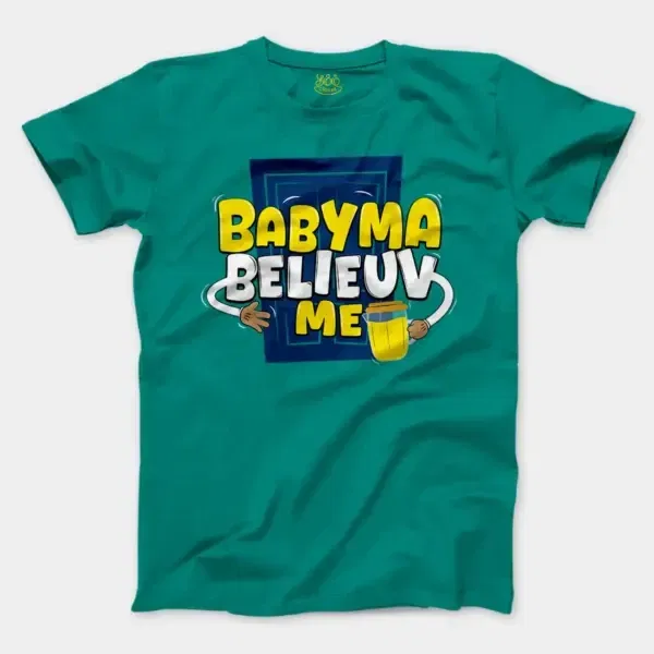 Babyma Belieuv Me Men/Unisex T-Shirt in Jade Dome Color