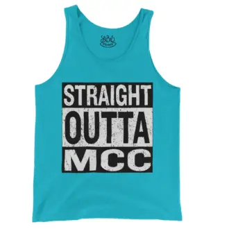 Straight Outta Mcc Men/Unisex Tank Top in Lagoon Color