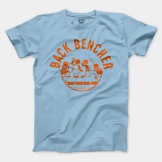 Back Bencher Men/Unisex T-Shirt in Light Blue Color