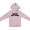 Satte Mele Evalo Buttons Unisex Youth Hoodie in Light Pink Color
