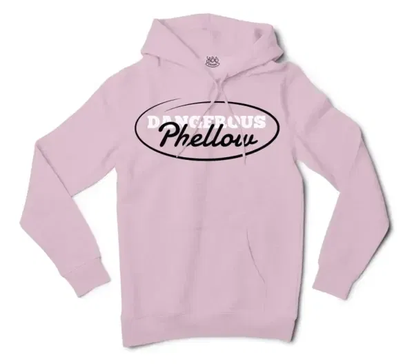 Dangerous Phellow Men/Unisex Hoodie in Light Pink Color