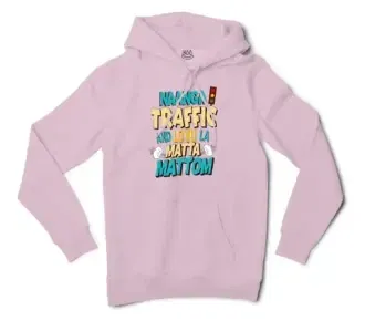 Naanga Traffic And Lovu La Matta Mattom Men/Unisex Hoodie in Light Pink Color