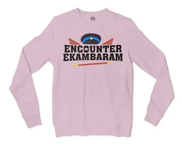 Encounter Ekambaram Men/Unisex Long Sleeve T-Shirt in Light Pink Color