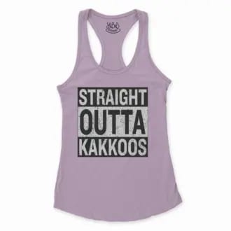 Straight Outta Kakkoos Women's Racerback Tank in Lilac Color