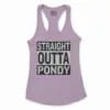 Straight Outta Pondy Women's Racerback Tank in Lilac Color