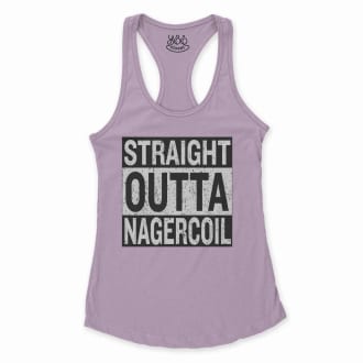 Straight Outta Nagercoil Women's Racerback Tank in Lilac Color