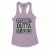 Straight Outta St. Bedes Women's Racerback Tank in Lilac Color