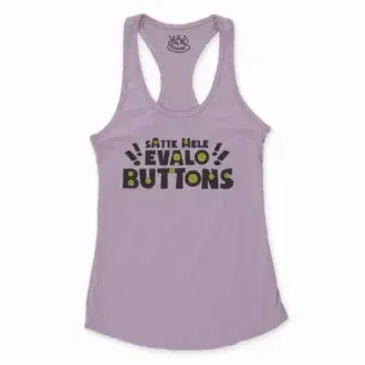 Satte Mele Evalo Buttons Women's Racerback Tank in Lilac Color