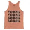 Yachacha Yachacha, Gachacha Gachacha - Black Men/Unisex Tank Top in Melon Color