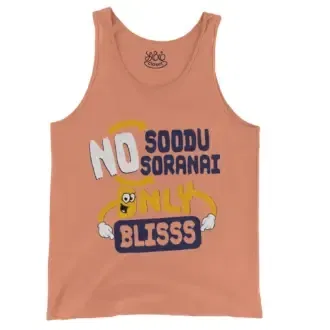 No Soodu No Soranai Only Blissssssss Men/Unisex Tank Top in Melon Color