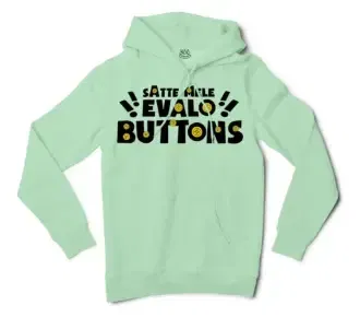 Satte Mele Evalo Buttons Men/Unisex Hoodie in Mint Color