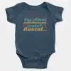 Ena Chinna Pulla Thanama Iruku Rascal Short Sleeve Baby Onesie in Navy Color