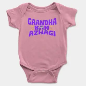 Gaandha Kan Azhagi Short Sleeve Baby Onesie in Pink Color