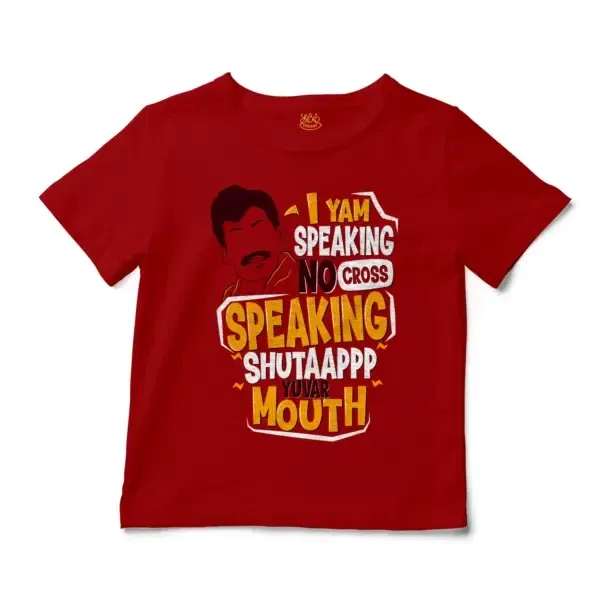 I Yam Speaking No Cross Speaking Unisex Toddler T-Shirt in Red Color