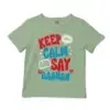 Keep Calm And Say Aaahan Unisex Toddler T-Shirt in Sage Color