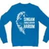 Singam Singuladhan Varum Men/Unisex Long Sleeve T-Shirt in Sapphire Color
