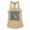 Straight Outta Velachery Women's Racerback Tank in Solid Banana Cream Color