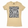 Straight Outta Maamiyaar Veedu Women’s T-Shirt in Solid Banana Cream Color