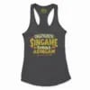 Singathapathi Singame Sunna Asingam Women's Racerback Tank in Solid Black Color