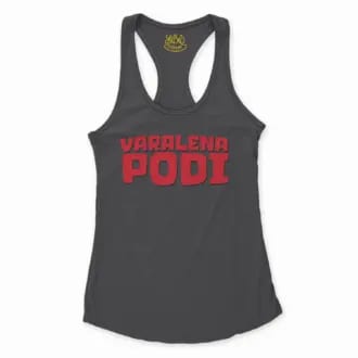 Varalena Podi Women's Racerback Tank in Solid Black Color