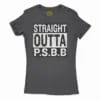 Straight Outta Psbb Women’s T-Shirt in Solid Black Color