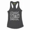 Straight Outta Dindugal Women's Racerback Tank in Solid Black Color