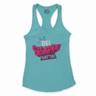 Dei Segappu Sattai Women's Racerback Tank in Solid Cancun Color