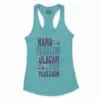Nama Edhu Panalum Indha Ulagam Namala Uththu Paakanum Women's Racerback Tank in Solid Cancun Color