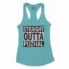 Straight Outta Puzhal Women's Racerback Tank in Solid Cancun Color