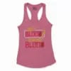 Why Blood Same Blood Women's Racerback Tank in Solid Hot Pink Color