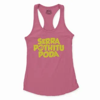 Serra Pothitu Poda Women's Racerback Tank in Solid Hot Pink Color