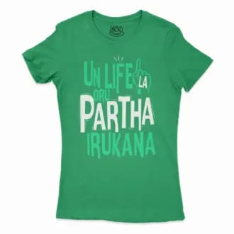 Un Life La Oru Partha Irukana Women’s T-Shirt in Solid Kelly Green Color