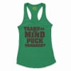 Yaaru Da Avan Mind Puck Panardu Women's Racerback Tank in Solid Kelly Green Color