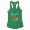 Thambi Tea Innum Varala Women's Racerback Tank in Solid Kelly Green Color