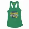 Babyma Belieuv Me Women's Racerback Tank in Solid Kelly Green Color