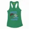 Edhu Da Darling Una Heavy Uh Like Panna Vechudhu Women's Racerback Tank in Solid Kelly Green Color