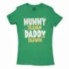 Mummy Paavam, Daddy Also Paavam Women’s T-Shirt in Solid Kelly Green Color