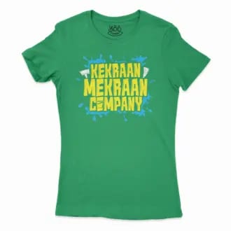 Kekraan Mekraan Company Women’s T-Shirt in Solid Kelly Green Color