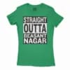 Straight Outta Beasant Nagar Women’s T-Shirt in Solid Kelly Green Color